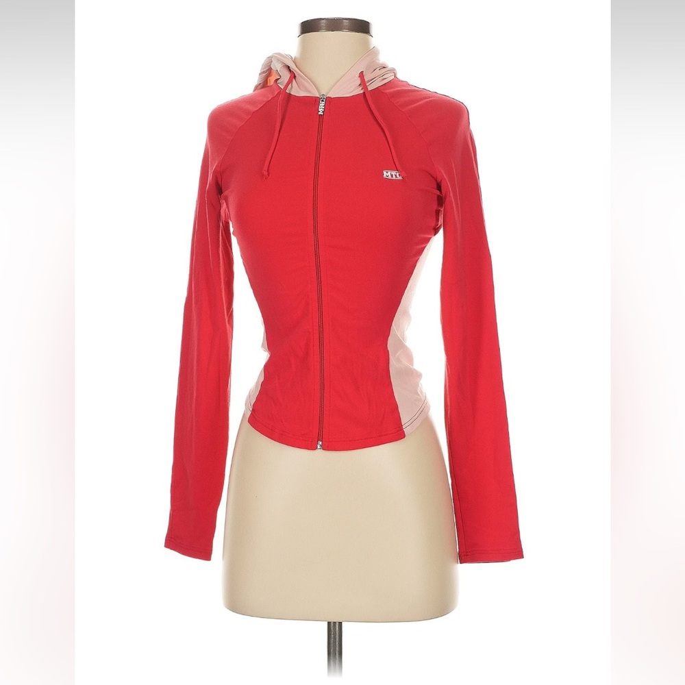 Slim Fitted Tight Track Jacket Zip-Up Hoodie
